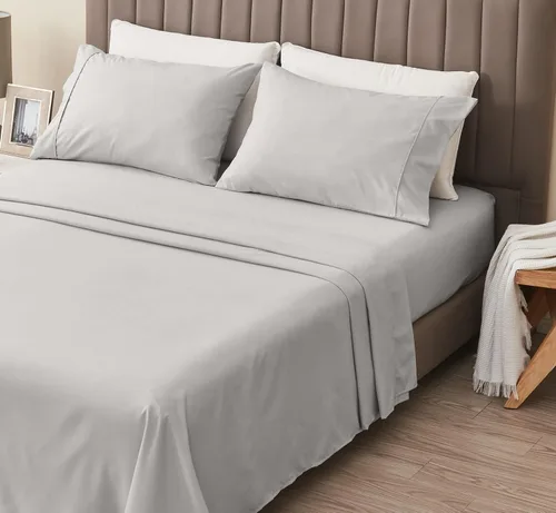 Miniatura 13 de Great Bay Home Juego de sábanas de microfibra tamaño King - Decoración Lodge juego de sábanas de cama de 4 piezas - Ropa de cama de microfibra 10