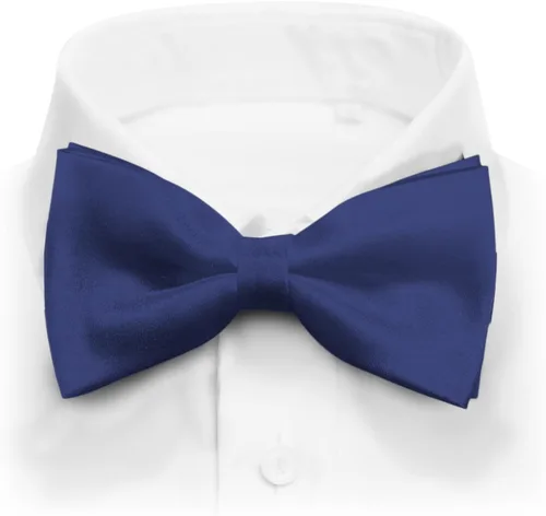 Miniatura 9 de Pajarita de esmoquin formal de satén preatada clásica para hombre, longitud ajustable, gran variedad de colores disponibles