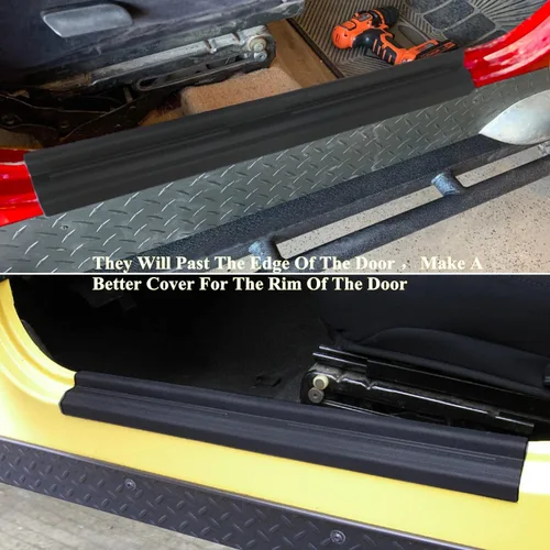 Miniatura 3 de YOCTM 2 protectores del umbral de la puerta del automóvil, protector antiarañazos de puerta, protectores de borde compatibles con Jeep Wrangler TJ