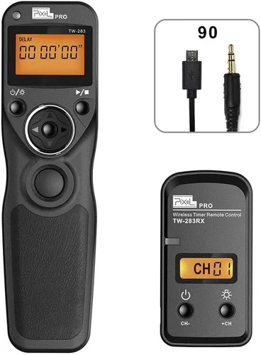 Miniatura 12 de Liberación de obturador remoto compatible con Panasonic, PIXEL TW-283 L1 con control remoto inalámbrico, cable de liberación de obturador compatible