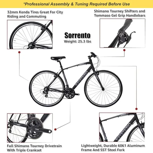 Miniatura 2 de Tommaso Sorrento Shimano Tourney Hybrid Fitness Bike