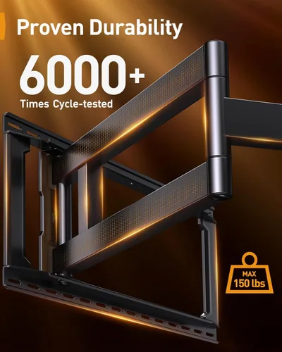 Miniatura 4 de Perlegear PGXLF02 - Soporte de pared de brazo largo y movimiento completo para TV de 42 a 97 pulgadas hasta 68 kg, soporte de TV preensamblado