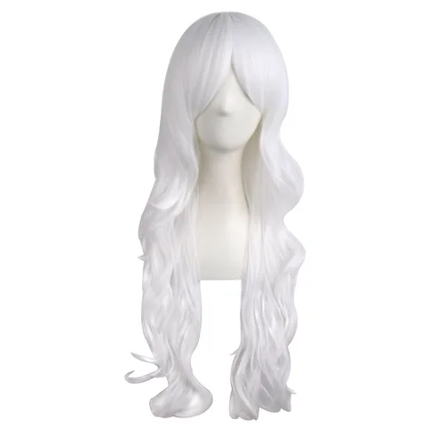 Miniatura 18 de MapofBeauty - Encantadora peluca larga y rizada para mujer, 28 pulgadas (70 cm), negro