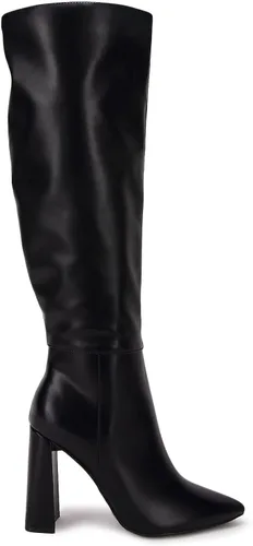 Miniatura 6 de Botas altas hasta la rodilla para mujer, con puntera puntiaguda, pantorrilla ancha, bloque grueso, cremallera lateral, botas Go-go