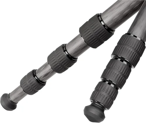 Miniatura 8 de Leofoto LX-224CT+XB-32Q Trípode de viaje, serie urbana, fibra de carbono, secciones de 4 patas, portátil y ligero, pierna reversible y columna