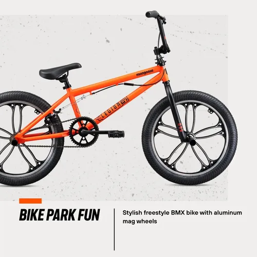 Miniatura 2 de Mongoose Legion Bicicleta BMX, bicicleta de 16, 18 o 20 pulgadas para niños y adultos, marco de acero Hi-Ten, engranaje 25x9T, 36x16T o 40x16T