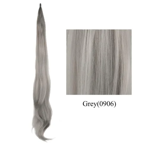Miniatura 2 de IMISSU Extensión de pelo Cola de caballo Cabello flexible Colas de caballo Postizos (Negro)