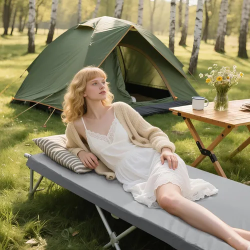 Miniatura 8 de Almohadilla de colchón de espuma viscoelástica para catre de campamento, almohadilla de dormir de 3 pulgadas de grosor con funda impermeable, 72 x