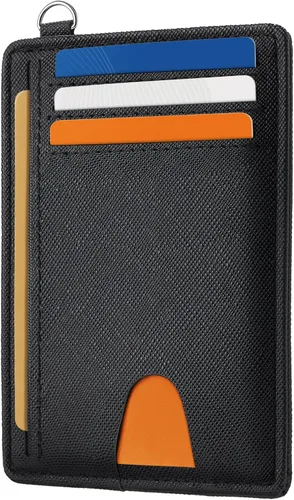 Mayski Cartera delgada minimalista, soporte para tarjetas de crédito para mujeres y hombres, estuches para tarjetas con bloqueo RFID en el bolsillo