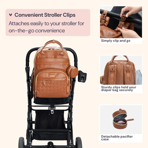 Miniatura 89 de BabbleRoo - Mochila para pañales - Bolso de viaje con artículos esenciales para bebés - Mochila multifunción resistente al agua, bolso de viaje