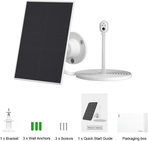 Miniatura 6 de Newding Cargador de panel solar de 6 V compatible con Arlo Go 2/Pro 3/5S 2K/Pro 4/Ultra 2/Ultra Spotlight, reemplazo para paneles solares VMA5600