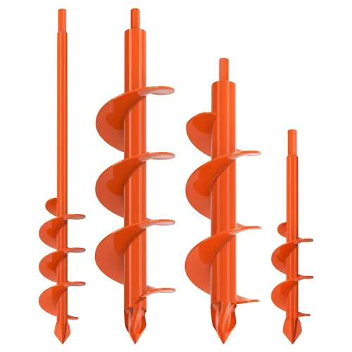 Juego de 4 brocas de taladro de jardín para plantar, 1.6 x 9 pulgadas, 2 x 16 pulgadas, 3 x 12 pulgadas, 3.5 x 16 pulgadas, excavadora de agujeros