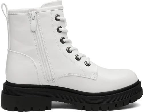 Miniatura 5 de Dream Pairs Botas de combate negras, con cordones, botines para mujer
