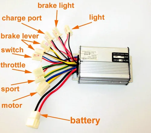Miniatura 2 de L-faster Controlador de motor de cepillo de scooter de 36 V 48 V 1000 W controlador de motor para triciclo scooter cepillado controlador