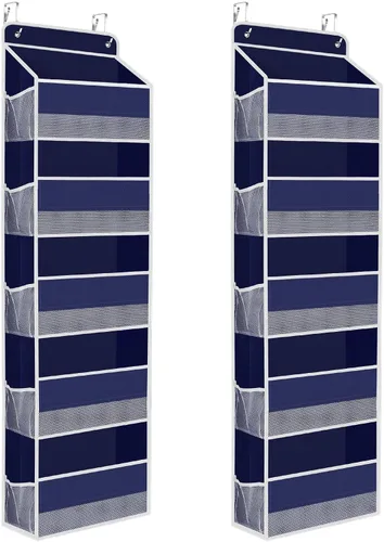 Miniatura 27 de SpaceHacks Paquete de 1 Organizador Sobre la Puerta, Organizador de Almacenamiento Colgante con Ventana Transparente, 40 lb Ultra Resistente Gris