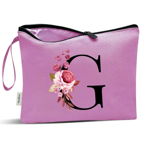 Miniatura 68 de Vavabox A-Z Bolsa de Maquillaje Personalizada, Regalos de Cumpleaños para Mujeres y Mamá, Regalos para la Mejor Amiga, Bolsa de Cosméticos
