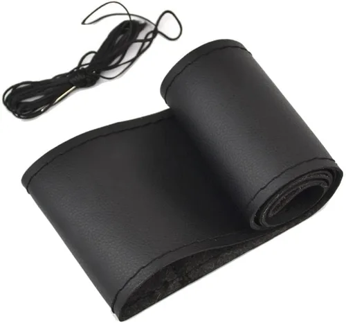 Miniatura 8 de AUTOXBERT Funda de volante de 38 cm/15 pulgadas de piel con costura, funda de volante transpirable y antideslizante para Nissan Qashqai Toyota Camry