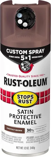 Miniatura 51 de Rust-Oleum 376855 - Pintura en aerosol antióxido personalizada 5 en 1, 12 onzas, color negro mate, (paquete de 1)