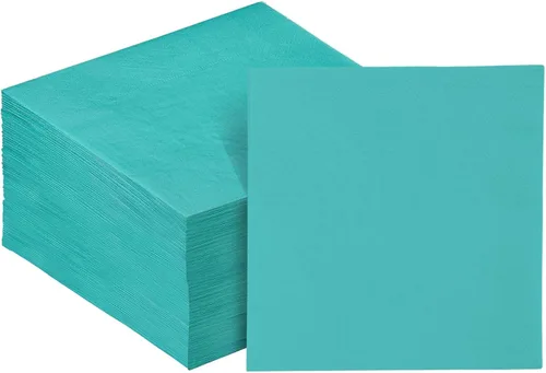 Miniatura 48 de Servilletas de cóctel azules 6 colores 5 * 5 pulgadas servilletas desechables de papel para cóctel, boda, cena, fiesta de cumpleaños, postre, vino