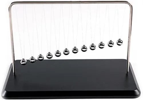 Miniatura 7 de Newtons - Bolas de equilibrio de cuna, decoraciones de oficina para el trabajo, ciencia física, artilugio, base de plástico, bolas de péndelo