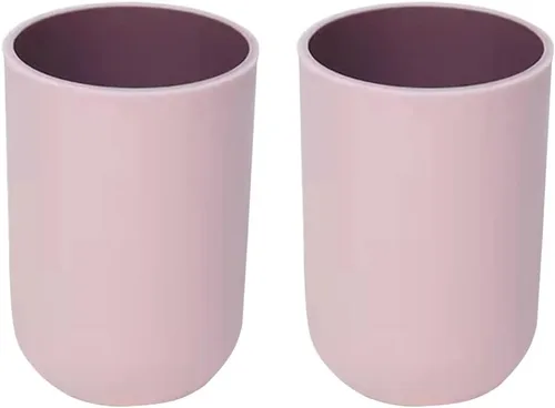 Miniatura 12 de Juego de 2 vasos irrompibles reutilizables para cepillos de dientes, vasos de plástico para cepillos de dientes, 10.1 fl oz/10.5 onzas, aptos