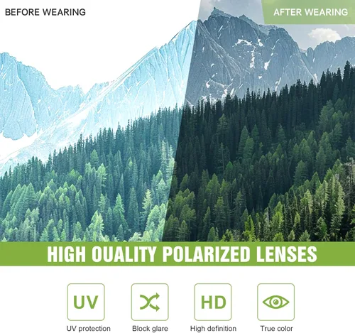 Miniatura 6 de Paquete de 3 lentes de sol deportivos polarizados para hombres, gafas de sol masculinas envolventes con protección UV para ciclismo, pesca