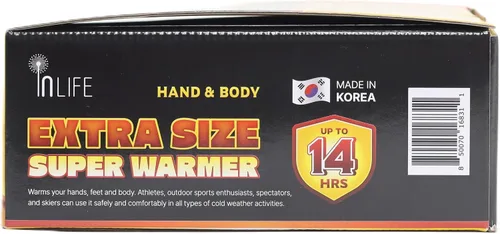 Miniatura 5 de InLife Supercalentador de tamaño extra para manos y cuerpo Todo natural y seguro, calor rápido instantáneo, fácil y cómodo Tamaño más grande