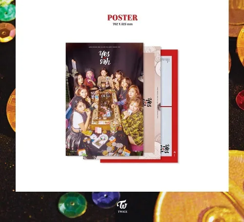 Miniatura 5 de TWICE 6th Mini álbum YES OR YES [versión aleatoria] 1CD + Photobook + Photocards + tarjeta de sí o sí + póster plegado + máscara facial MAFF Premium