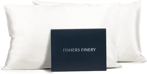 Miniatura 28 de Fishers Finery Funda de almohada de seda de morera 100% pura de 25mm (Rojo King)