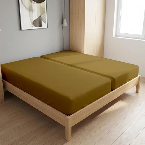 Miniatura 29 de Sábana bajera flexible de tamaño King para cama de número de sueño, 1 pieza, sábana bajera de media división tamaño King – Desglose de 34 pulgadas
