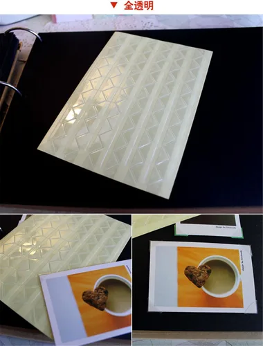 Miniatura 4 de 10 hojas (paquete de 1020) esquinas fotográficas autoadhesivas de papel de PVC, calcomanías de esquina para álbumes de recortes, diario personal