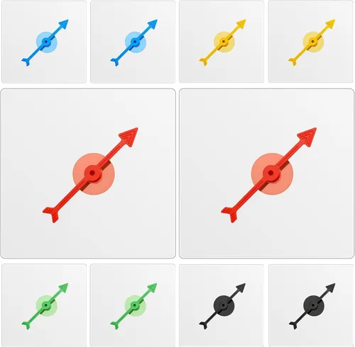 Miniatura 10 de Gejoy Paquete de 5 hilanderos transparentes para el aula, juego de matemáticas de borrado en seco con flecha giratoria