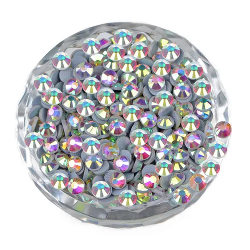 Miniatura 29 de LPBeads 10000 unidades de diamantes termoadhesivos SS6 amatista con parte trasera plana, gemas de diamantes de imitación de cristal redondas