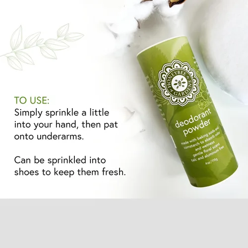 Miniatura 5 de Honeybee Gardens - Desodorante en polvo, aluminio y libre de talco, 4 oz/114 g