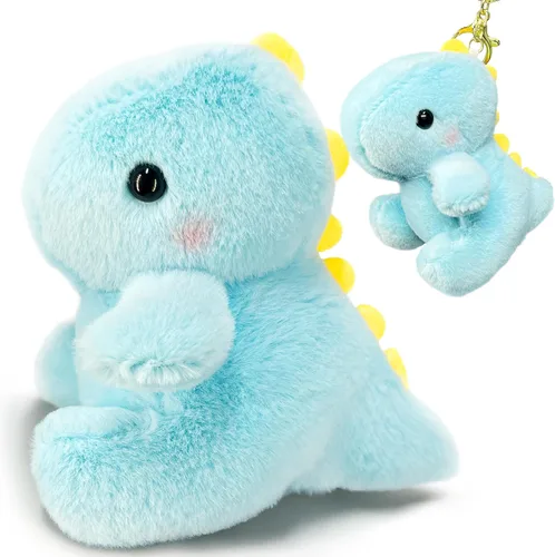 Animales de peluche de dinosaurio para niñas y niños, mini llaveros de peluche para niños, juguete de peluche de dinosaurios, lindo animal de