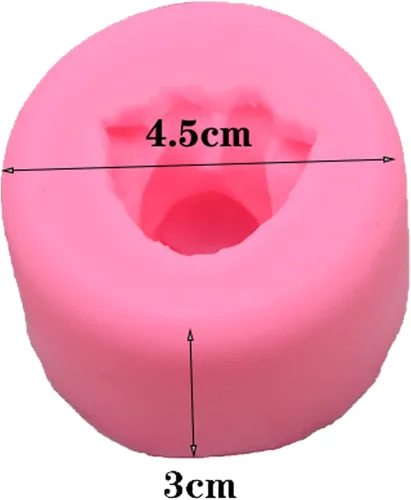 Miniatura 2 de Molde de silicona de oso polar de tamaño pequeño, molde de vela de oso 3D, decoración de pasteles, bricolaje hecho a mano, arcilla de fondant, molde