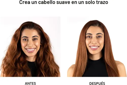 Miniatura 5 de L'ANGE HAIR Le Vite - Cepillo alisador térmico para cabello suave y antiencrespamiento, alisador eléctrico de doble voltaje, cepillo caliente