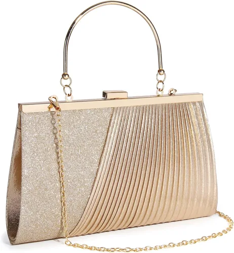 Miniatura 3 de Bolsos de noche para mujer con lentejuelas y purpurina bolsos de mano para mujer bolso de sobre bolso formal de boda fiesta de graduación
