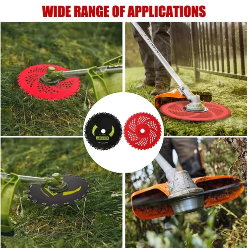 Miniatura 7 de Gashwer Weedeater - Cuchilla cortadora de cepillo con kit de adaptador, cuchillas con punta de carburo de 9 pulgadas x 36T, cuchillas de sierra