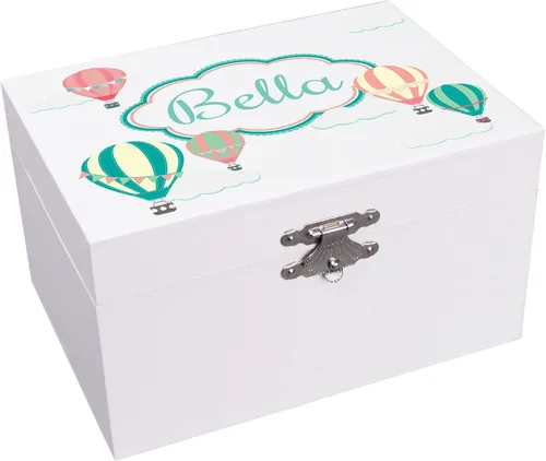 Globos de aire caliente caja de joyería musical de bailarina de bailarina musical que juega es un mundo pequeño