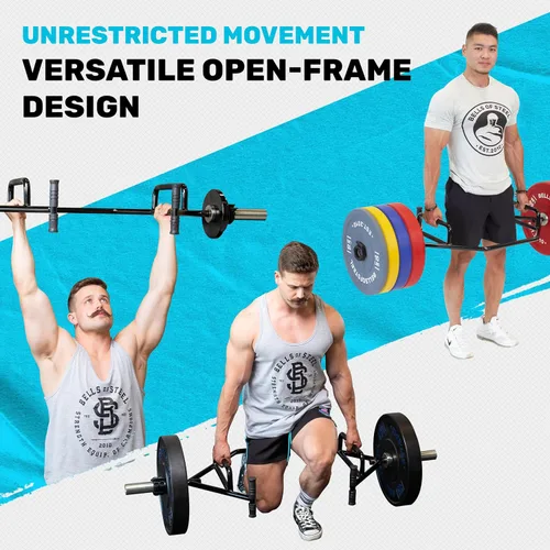 Miniatura 4 de Bells of Steel Trap Bar, Open Ended Hex Bar Deadlift & Olympic Trapbar for Weight Lifting, Heavy Duty Hexagonal Dead Lift Bar with Rotating Sleeves