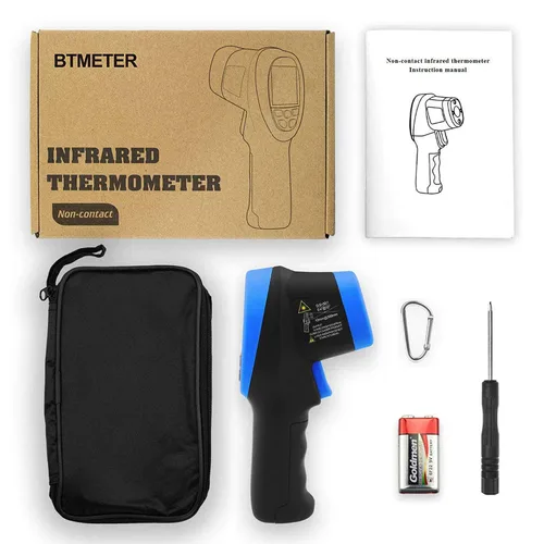 Miniatura 7 de BTMETER Pirómetro BT-1800C -58°F ~3272°F (-50~3,272.0 °F) Pistola de temperatura IR, D:S 50:1 Termómetro infrarrojo de alta temperatura para horno