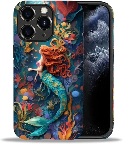 Miniatura 116 de DAIZAG Funda compatible con iPhone 11, hermoso color arena, patrón completo, carcasa rígida híbrida de plástico TPU + funda de protección