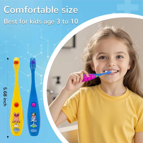 Miniatura 3 de Lily's Home Cepillo de dientes divertido para niños, cerdas suaves, temporizador de cepillado eléctrico de minutos, premio de dentista lindo niño