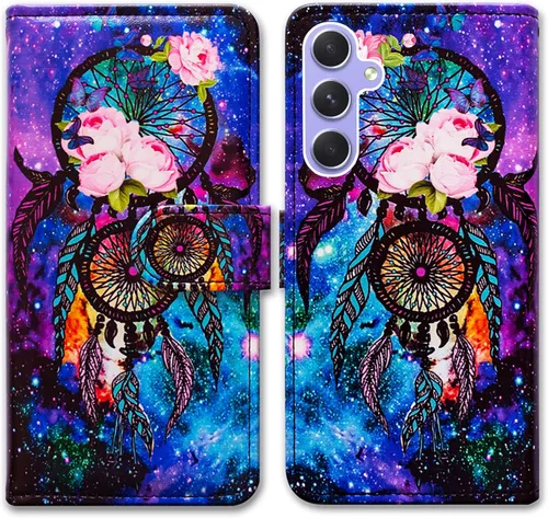 Miniatura 32 de Bcov Funda para Galaxy A54, diseño de pájaro negro y verde con tapa para teléfono con ranura para tarjeta y soporte para Samsung Galaxy A54 5G