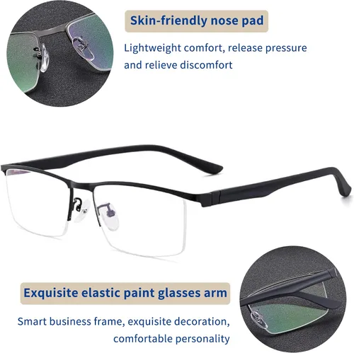 Miniatura 6 de SooGree Blue Light Blocking Multifocus Progressive Reading Glasses Bifocal Far and Near Dual Purpose for Men Reading Glasses