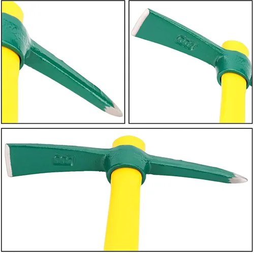 Miniatura 6 de ZOENHOU Paleta sólida de 15 pulgadas, púa de jardín forjada, herramientas manuales para agricultura de mattock con mango de fibra de vidrio
