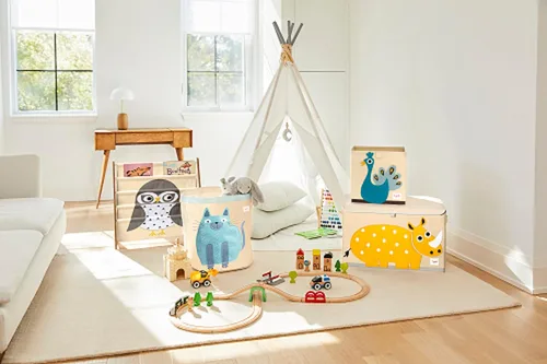Miniatura 5 de 3 Sprouts Organizador de almacenamiento de juguetes: Organizador de cubos de caja de juguetes para sala de juegos, cuarto del bebé - Cesta de Pavo