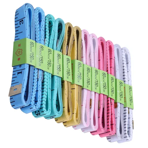 NUOBESTY Juego de 12 piezas de cinta de regla de costura de 4.9 ft, cinta métrica retráctil, modelo de regla de costura, cinta métrica no resistente
