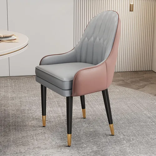 Miniatura 7 de Sillas de comedor modernas, sillas de comedor tapizadas de piel sintética de mediados de siglo, sillas auxiliares de ocio con patas de metal para 15
